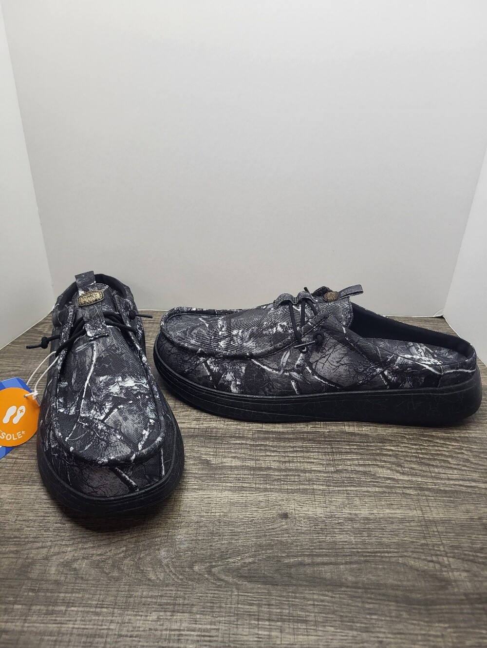 Hey Dude Jelly Roll Limted Edition Wally Comf Slip-On Black Camo Men US 14 New
